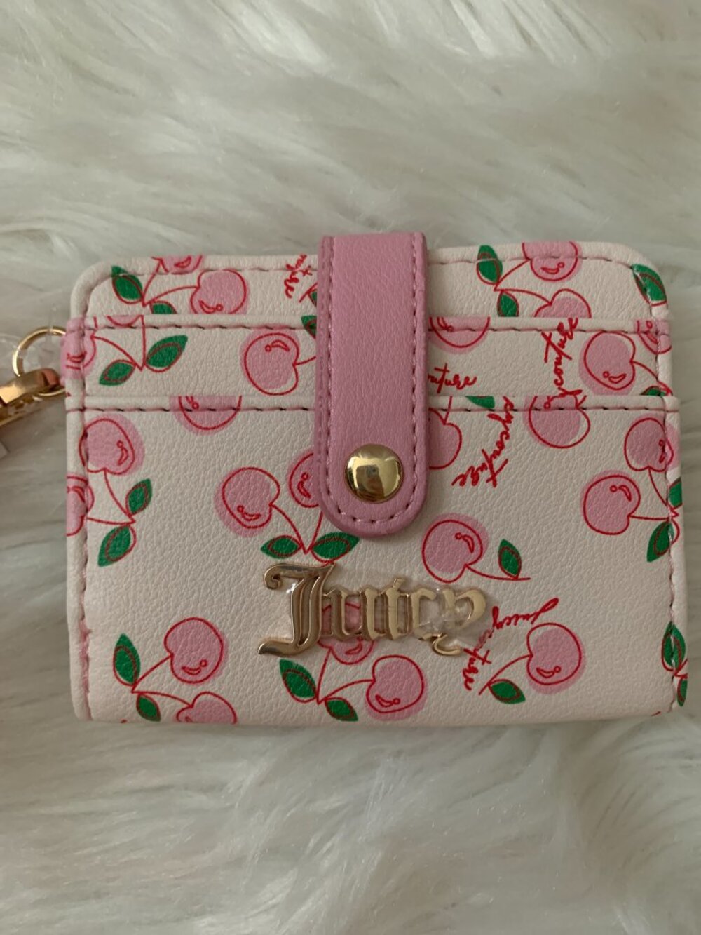 JUICY COUTURE Cherry Girl Mini Wallet in Soft White/Flamingo Pink - Picture 3 of 5